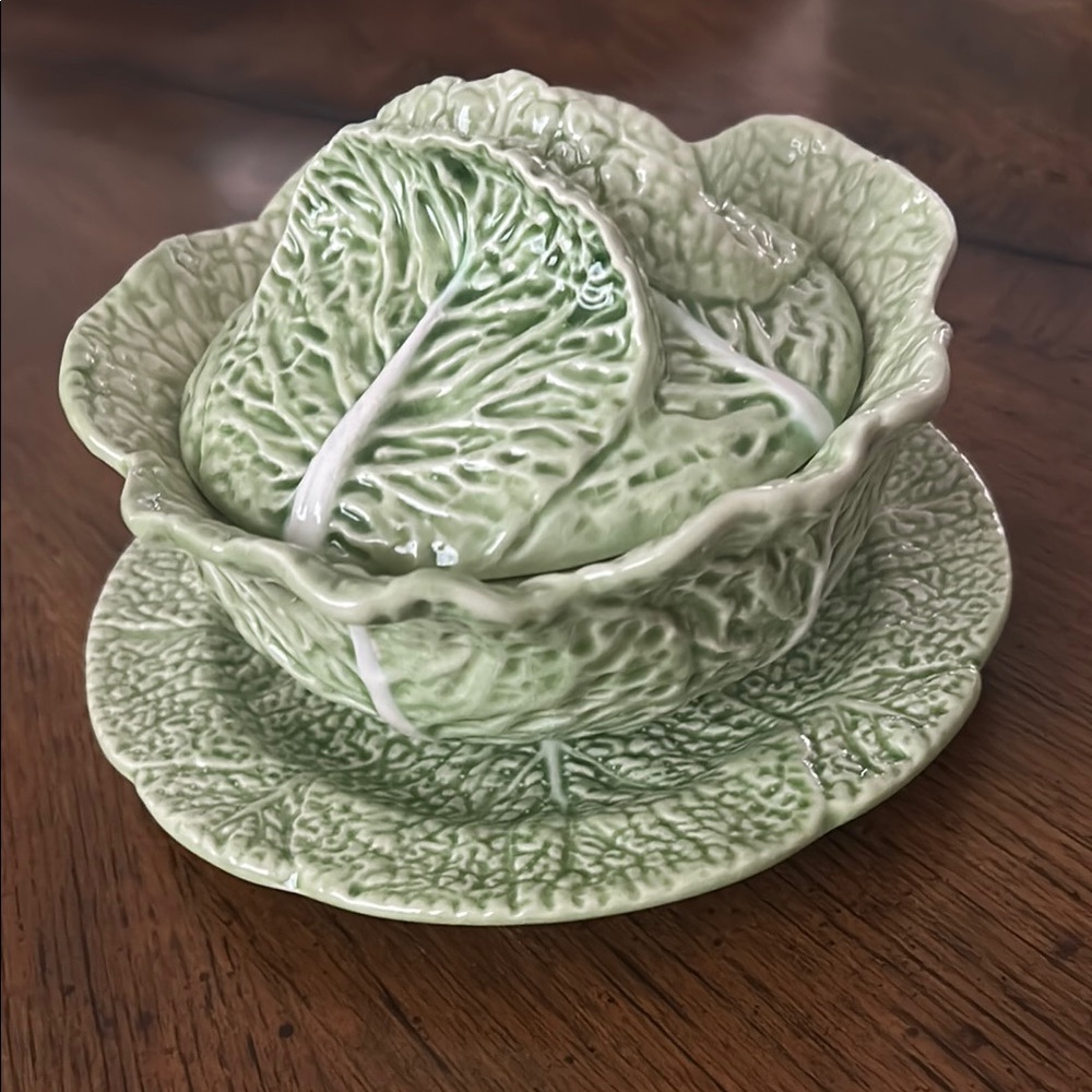 Green Cabbage Ceramic Bowl Set